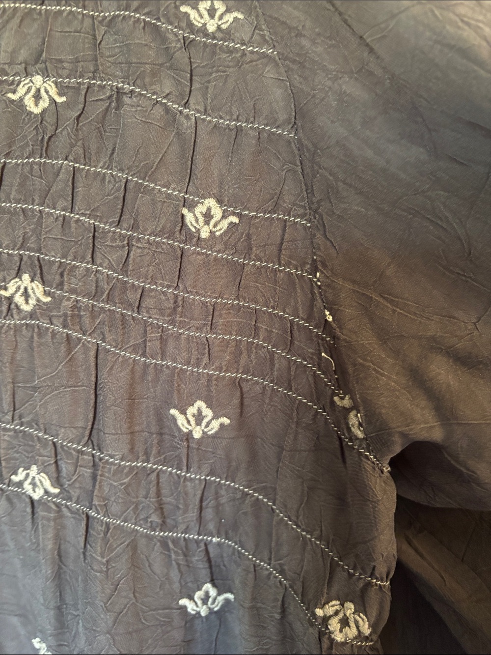Johnny Was brown embroidered boho tunic blouse XL - Picture 5 of 7